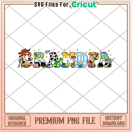 Toy Story Grandpa PNG Cricut File