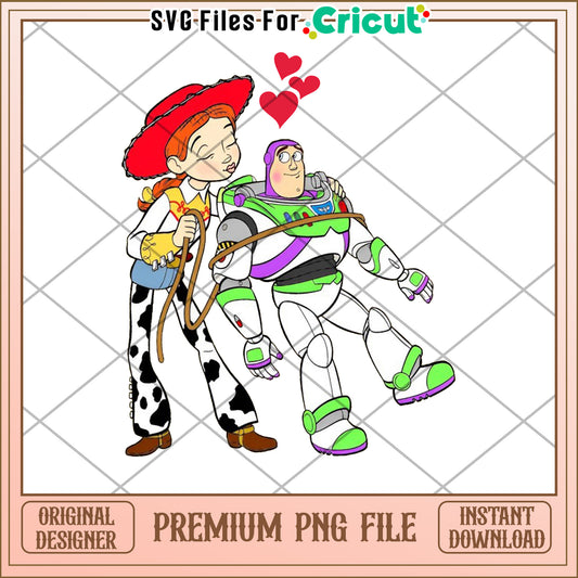 Toy Story Jessie & Buzz PNG Sublimation