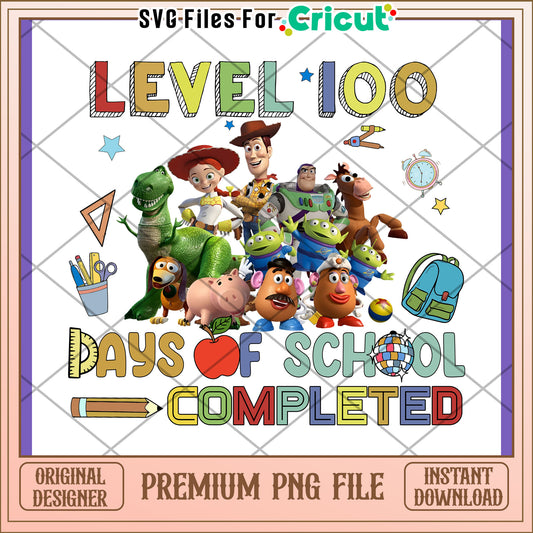 Toy Story Level 100 School Days PNG