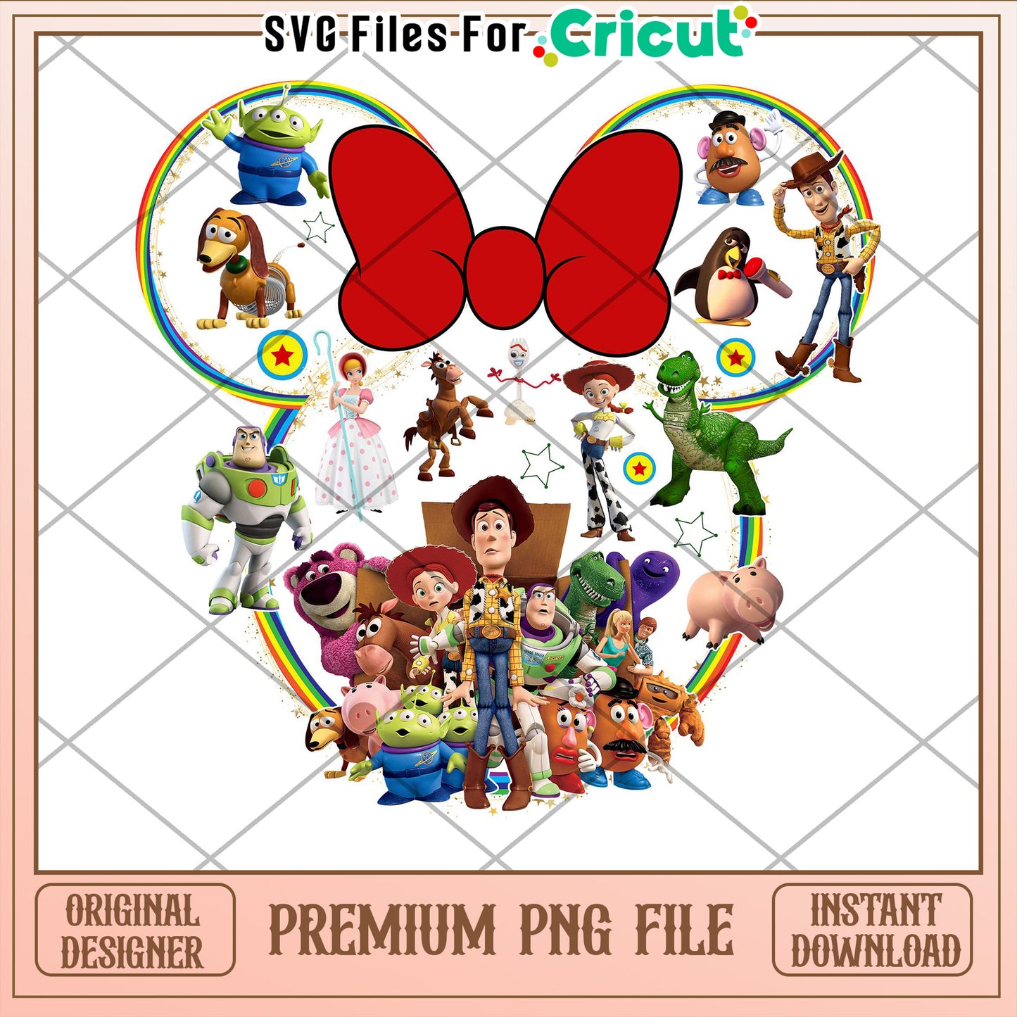 Toy Story Minnie Bow PNG Cricut