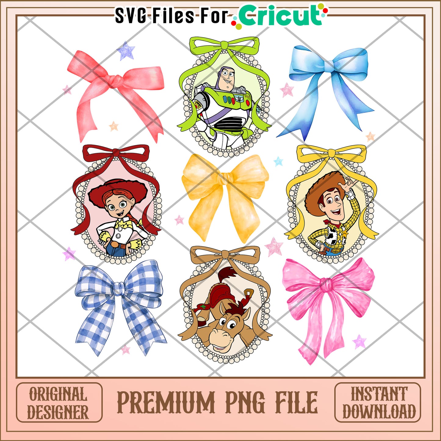 Toy Story PNG Sublimation Bows