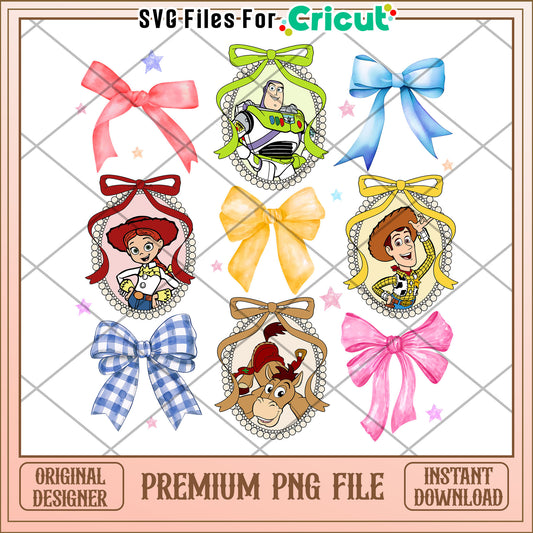 Toy Story PNG Sublimation Bows