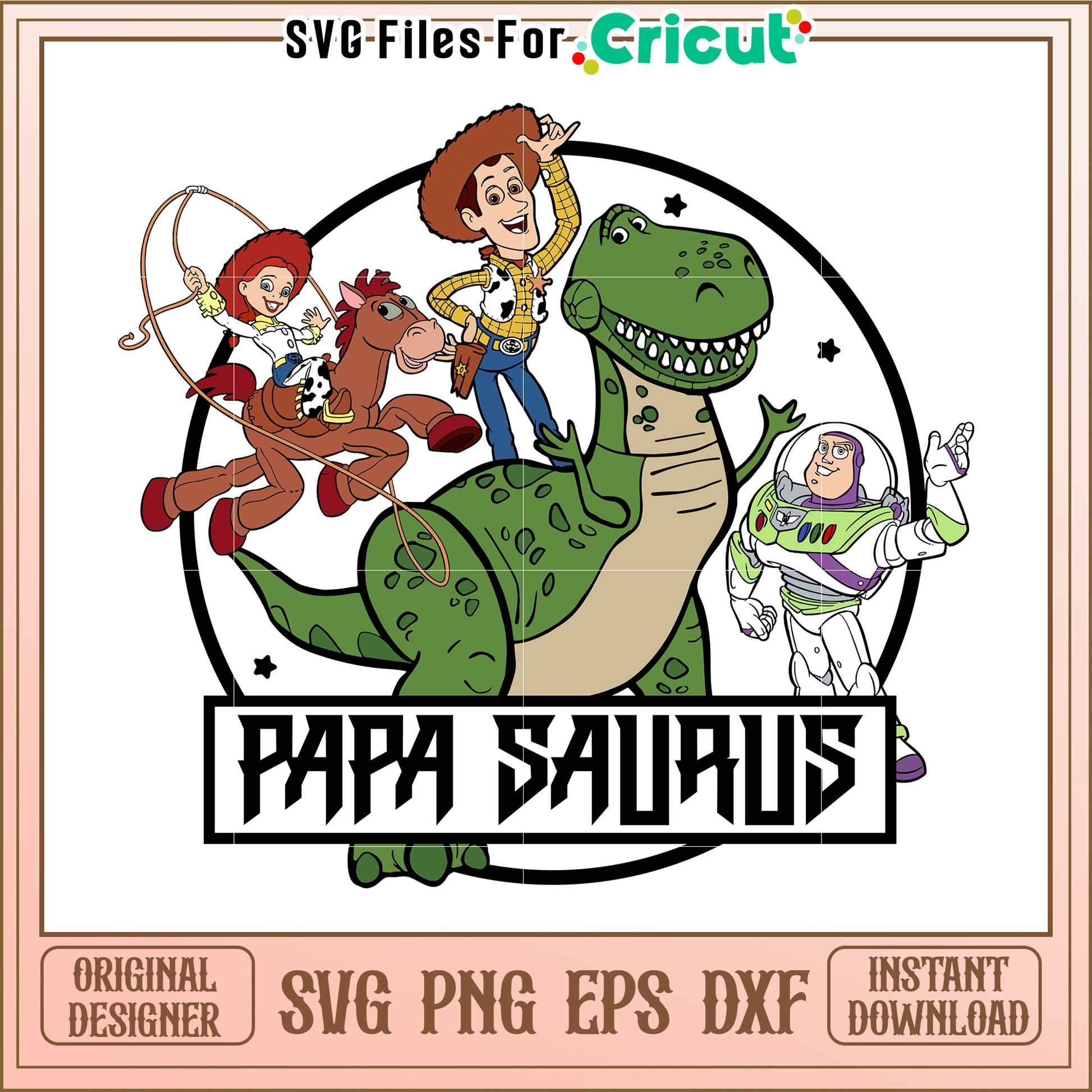 Toy Story Papa Sauras SVG Design