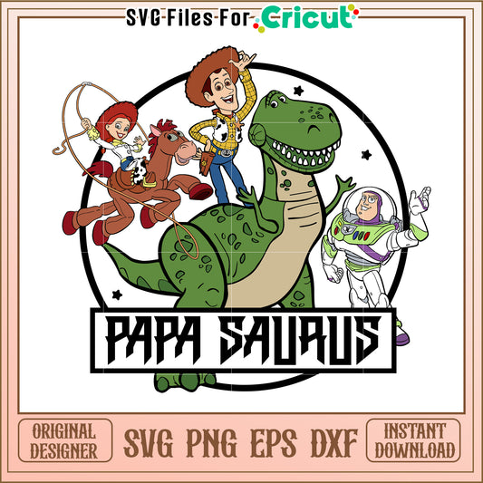 Toy Story Papa Sauras SVG Design