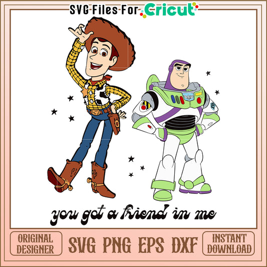 Toy Story SVG Woody & Buzz PNG, EPS, DXF