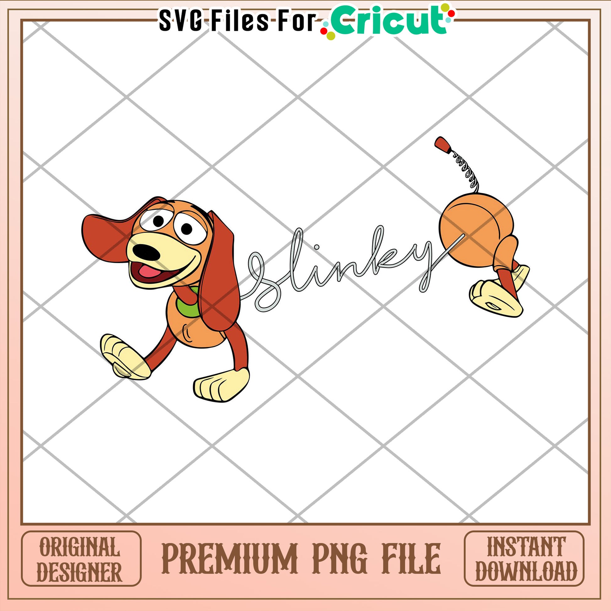 Toy Story Slinky Dog PNG Cricut File