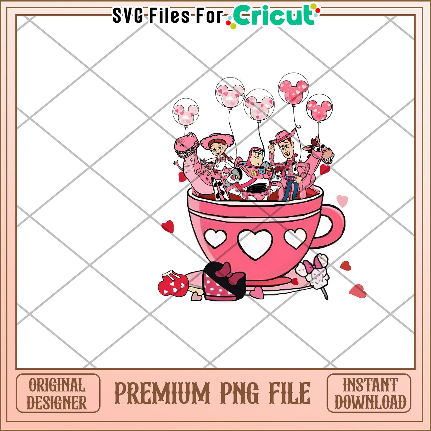 Toy Story Teacup Valentine PNG