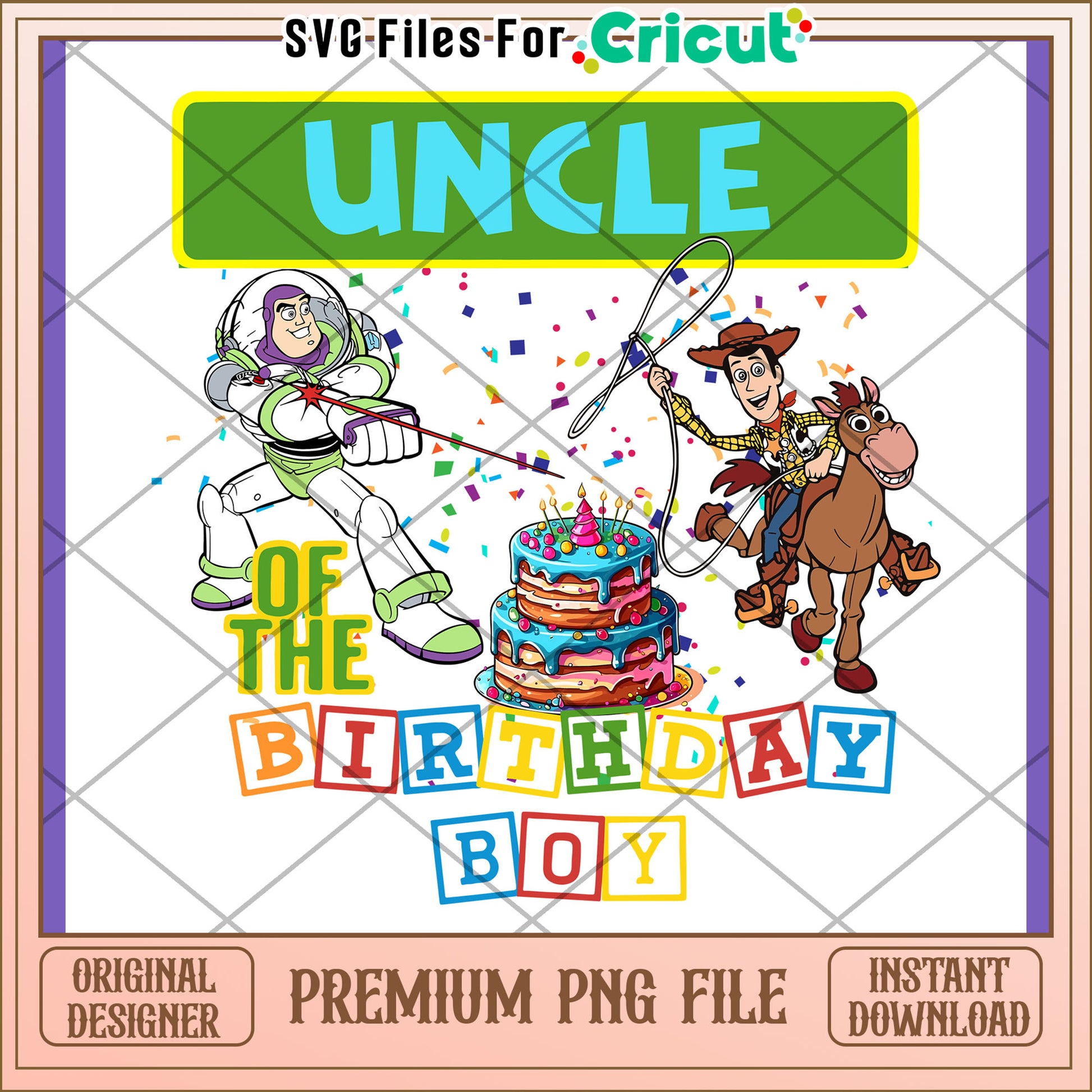 Toy Story Uncle Birthday PNG Design
