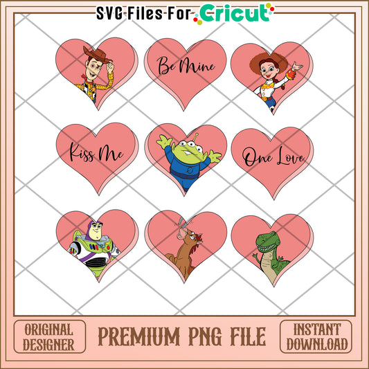 Toy Story Valentine Hearts PNG