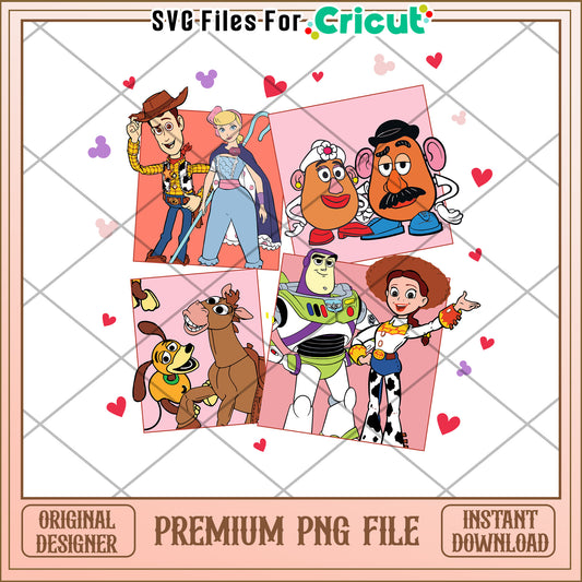 Toy Story Valentines PNG Cricut Design