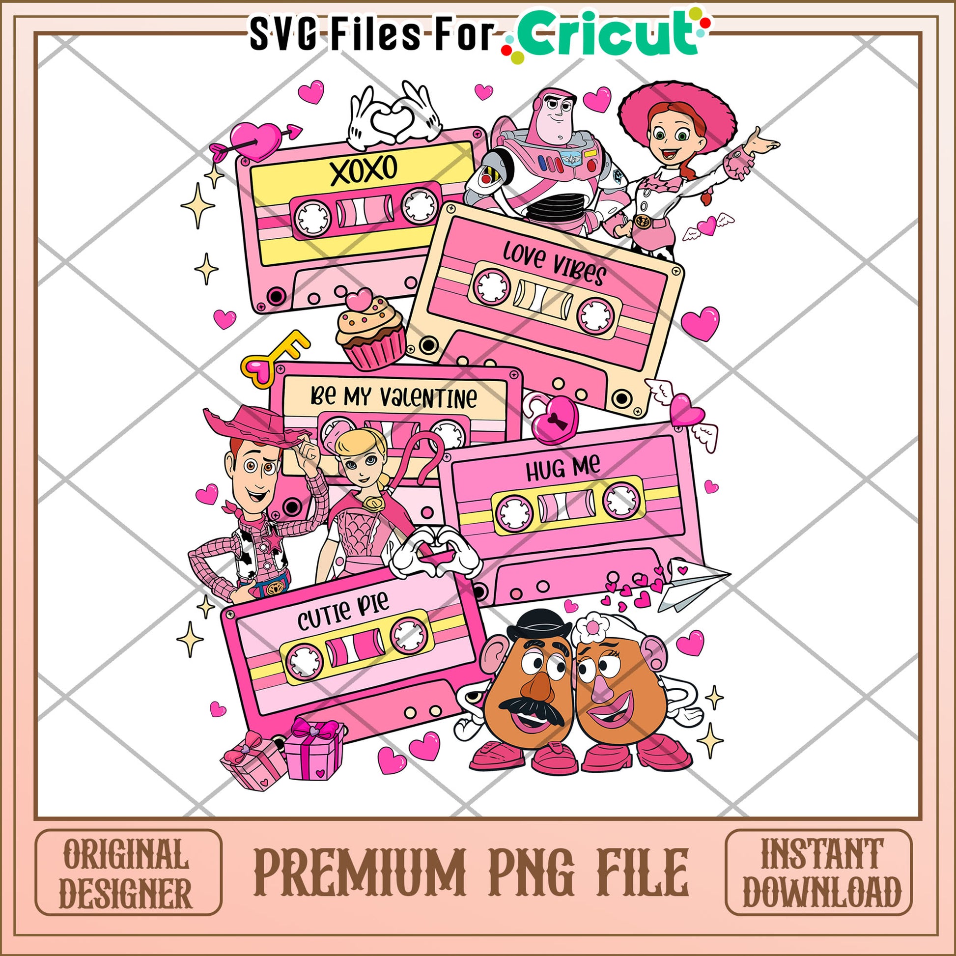 Toy Story Valentines PNG Cricut