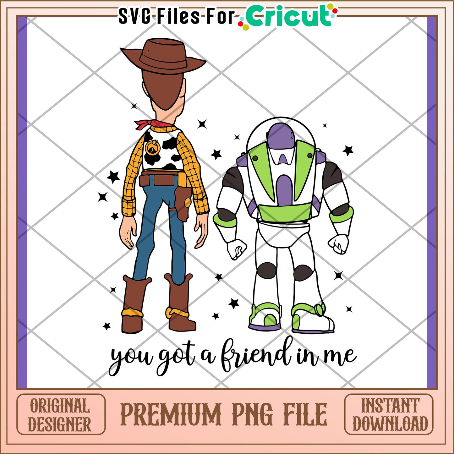 Toy Story Woody Buzz PNG Design