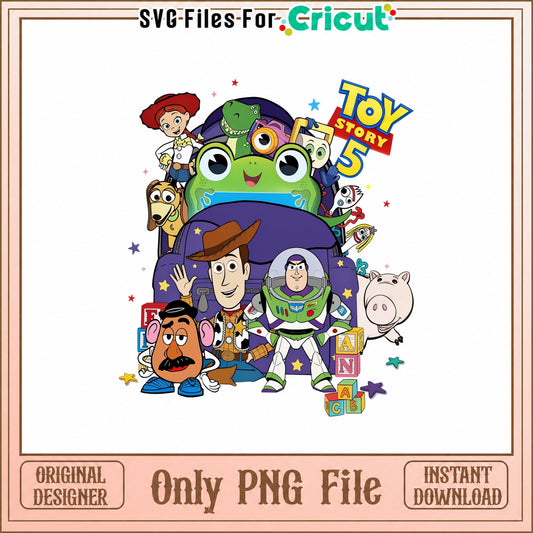 Toy Story 5 Characters PNG, Disney Pixar Bundle, Cricut PNG