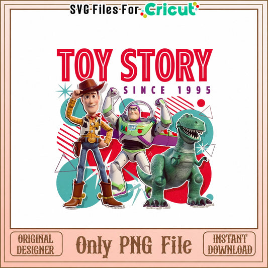 Toy Story Characters PNG, Woody Buzz Rex Disney PNG, Cricut PNG