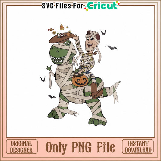 Toy Story Halloween Mummy PNG, Rex And Woody PNG, Halloween PNG