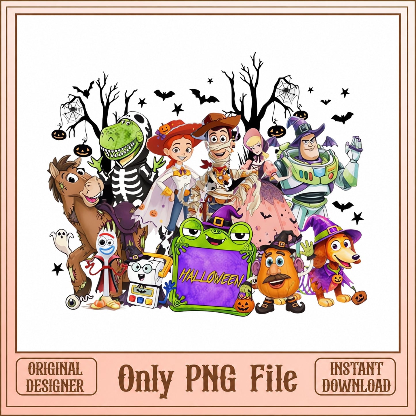 Toy Story Halloween PNG Bundle, Disney Characters, Halloween PNG