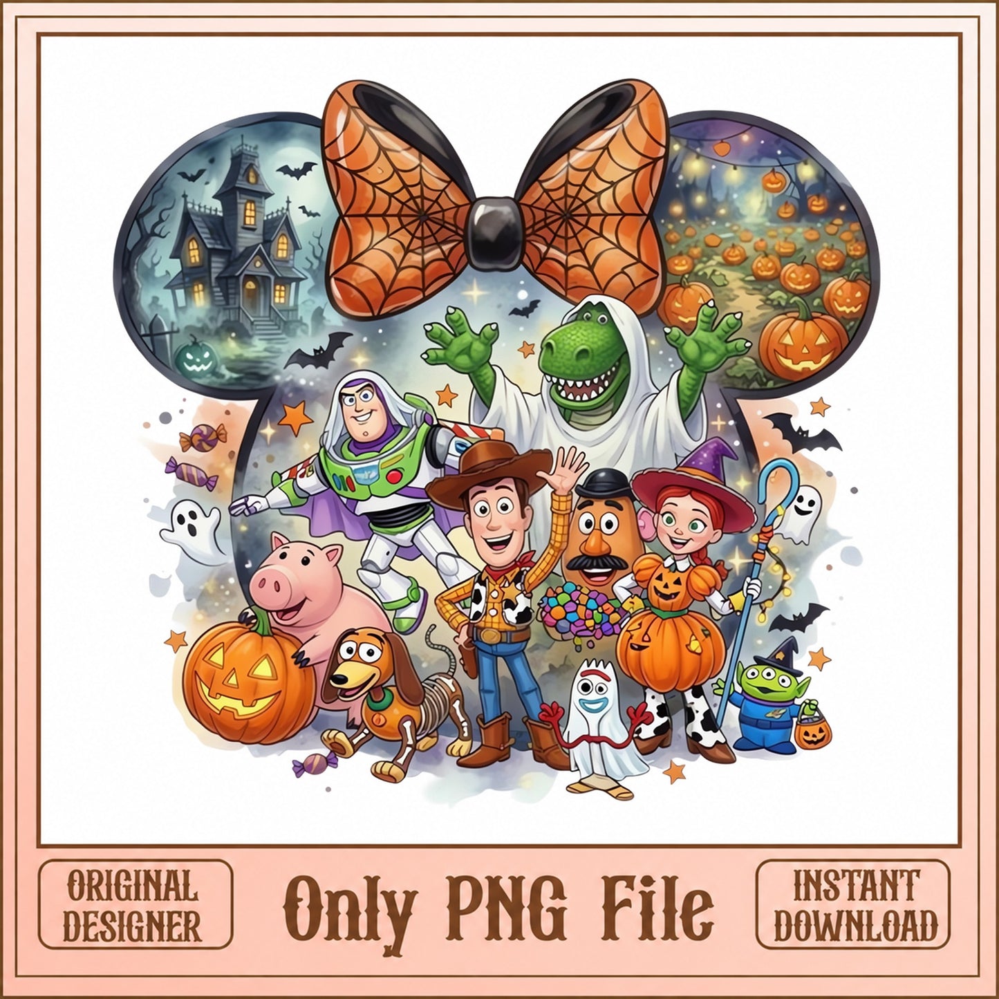 Toy Story Halloween PNG Bundle, Disney Characters, Spooky PNG
