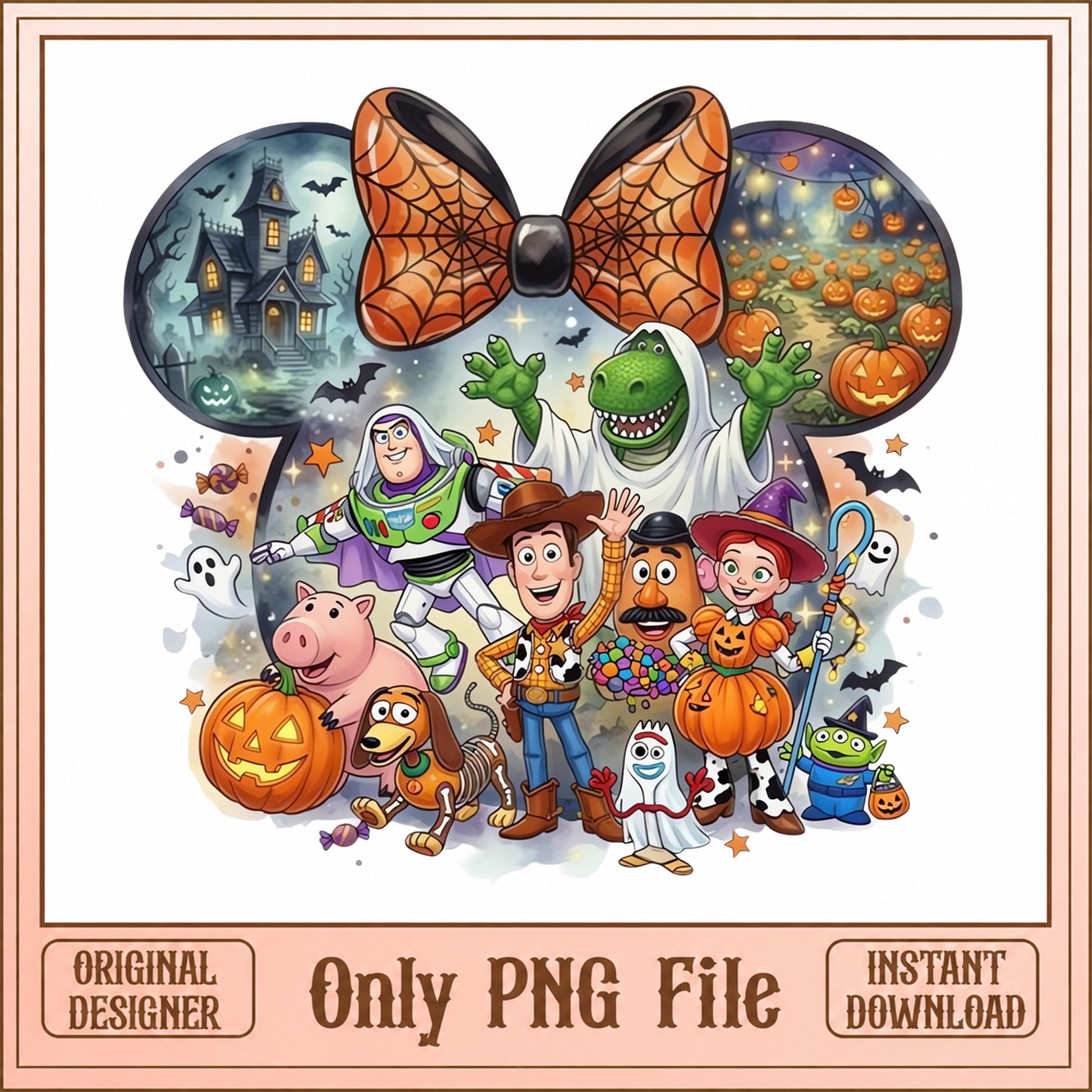 Toy Story Halloween PNG Bundle, Disney Characters, Spooky PNG