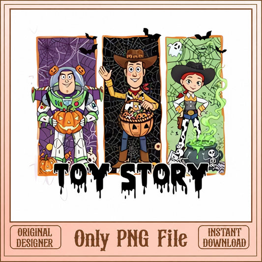 Toy Story Halloween PNG, Buzz Woody Jessie, Disney Halloween PNG