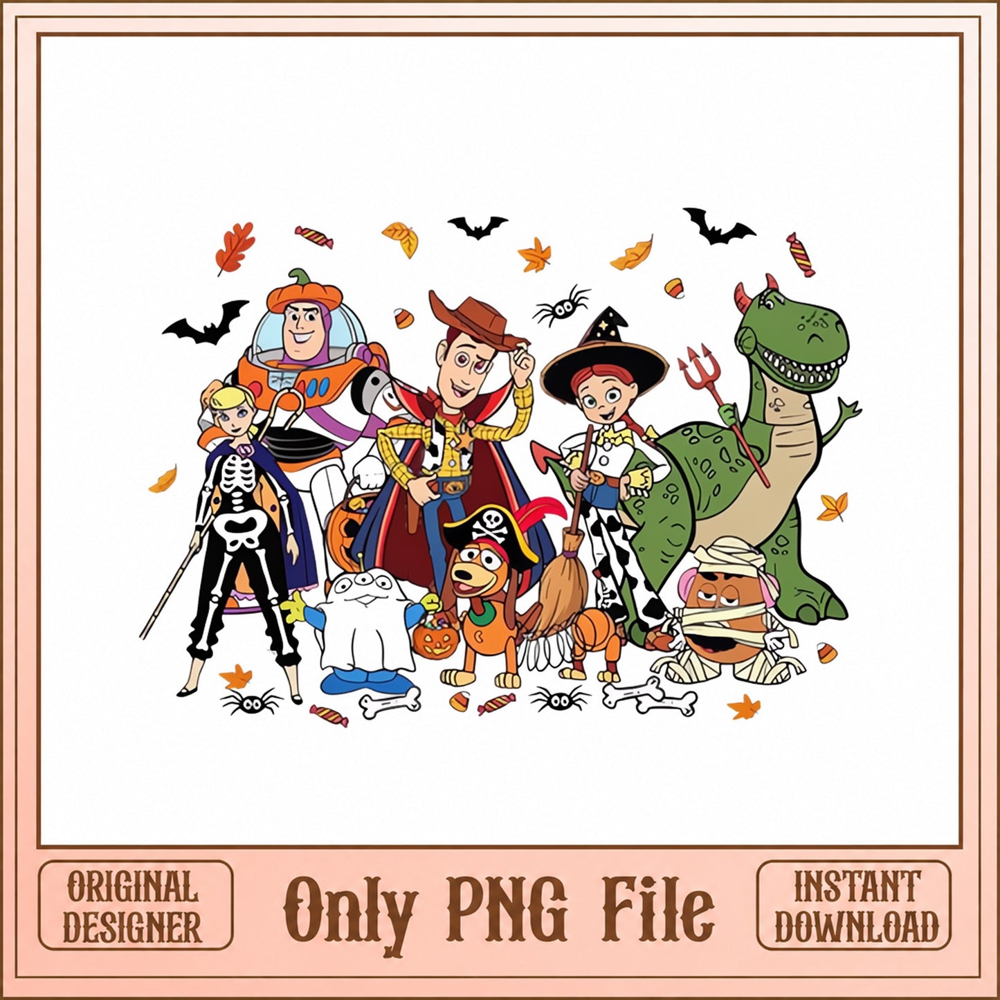 Toy Story Halloween PNG, Disney Characters Clipart, PNG File