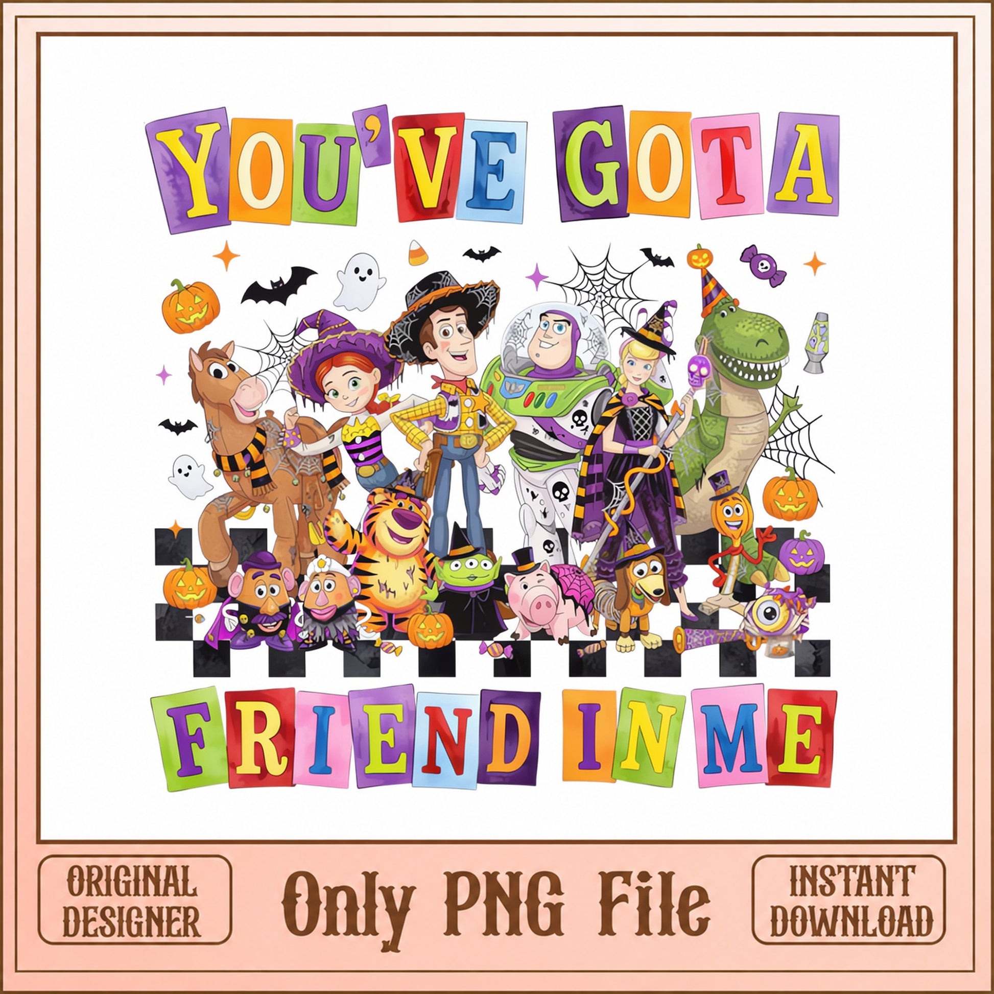 Toy Story Halloween PNG, Disney Pixar Characters, You've Got A Friend PNG