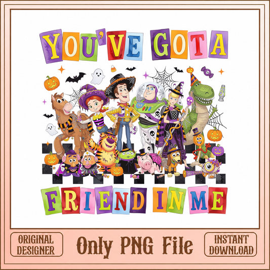 Toy Story Halloween PNG, Disney Pixar Characters, You've Got A Friend PNG