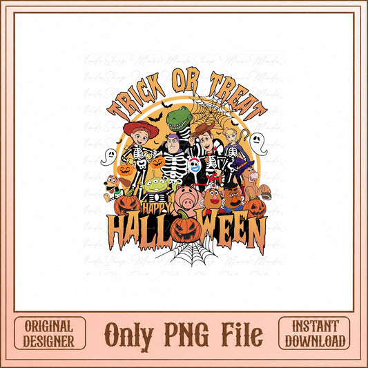 Toy Story Halloween PNG, Trick Or Treat, Disney Characters PNG