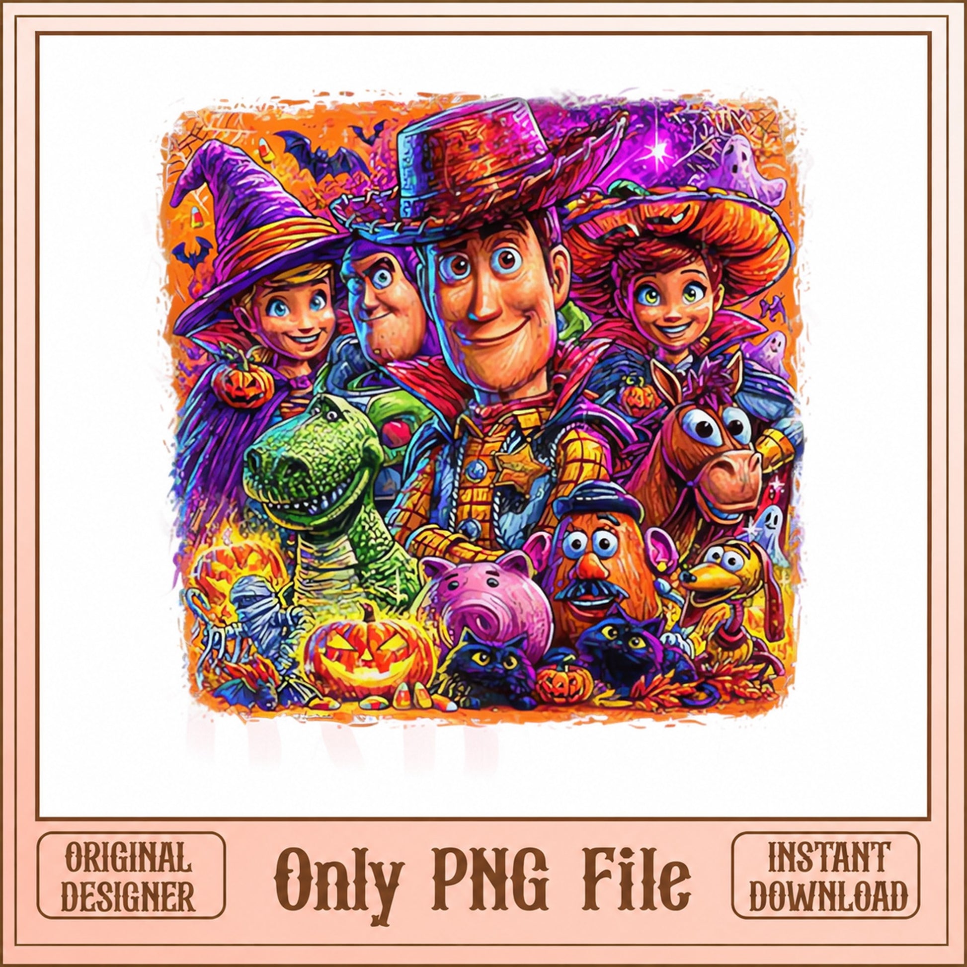 Toy Story Halloween PNG, Woody And Friends, Disney Character PNG