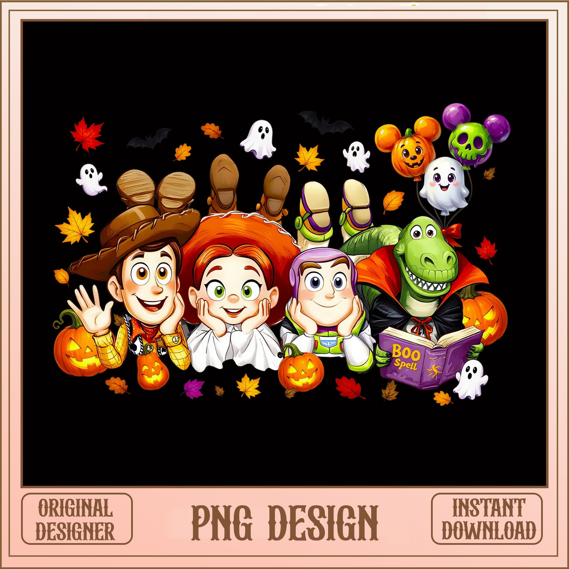 Toy Story Halloween PNG, Woody Buzz Lightyear Halloween PNG, Disney PNG