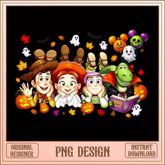 Toy Story Halloween PNG, Woody Buzz Lightyear Halloween PNG, Disney PNG