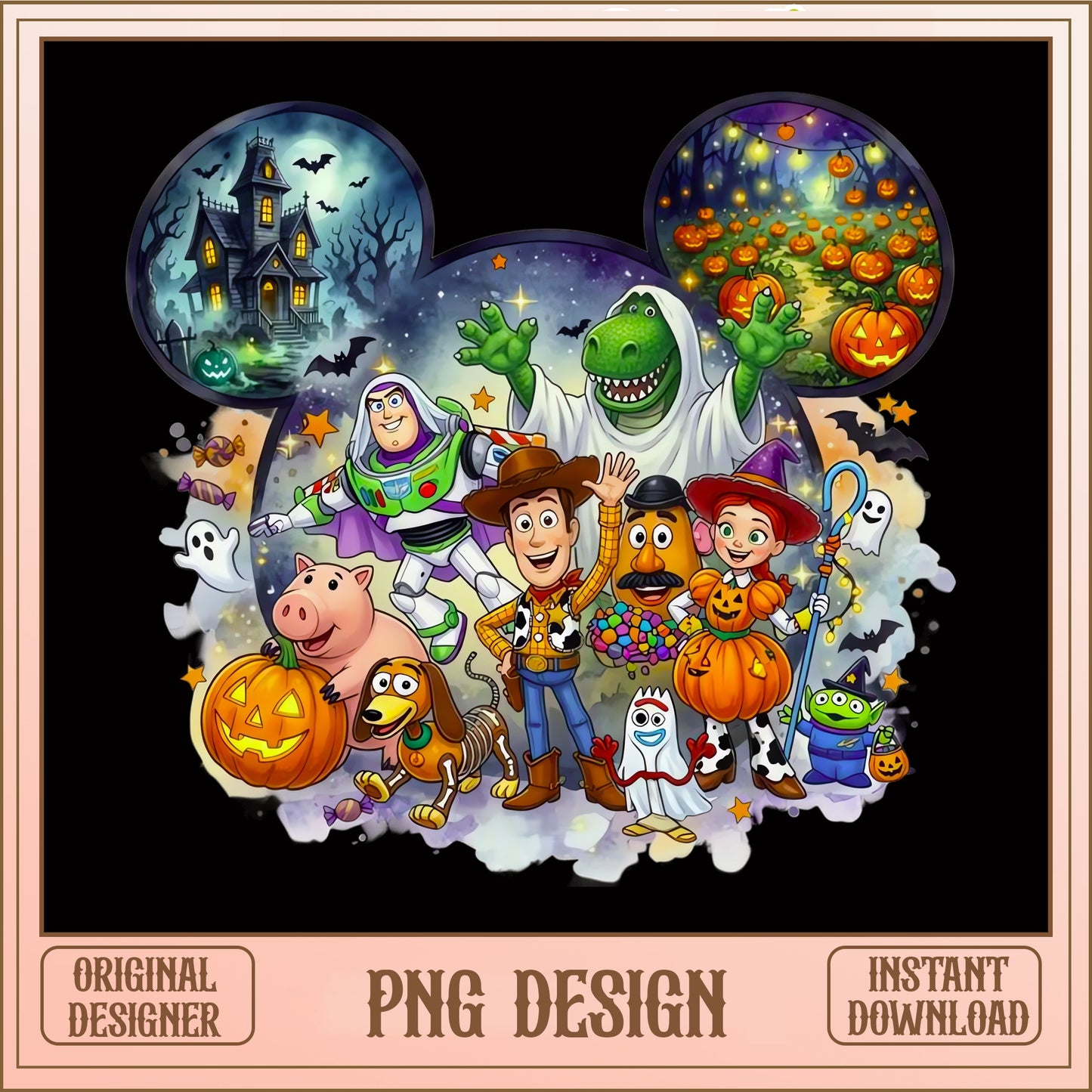 Toy Story Halloween Png, Woody Buzz Lightyear Halloween, Disney PNG