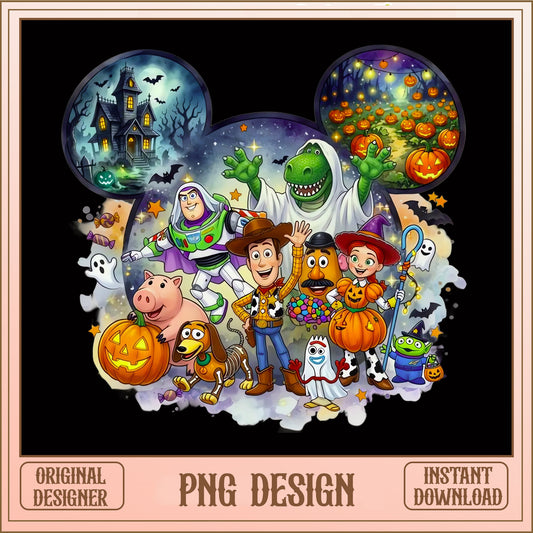 Toy Story Halloween Png, Woody Buzz Lightyear Halloween, Disney PNG