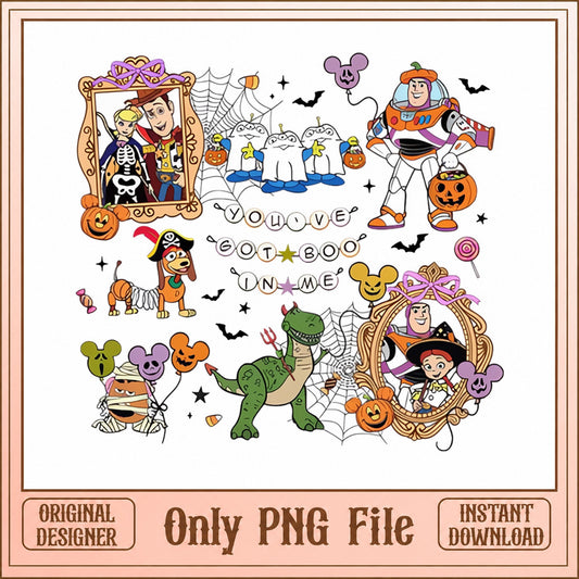Toy Story Halloween SVG Bundle, Disney Characters PNG, Halloween SVG