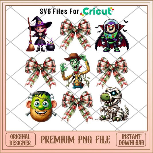 Toy story and bow png, toy story png, halloween png