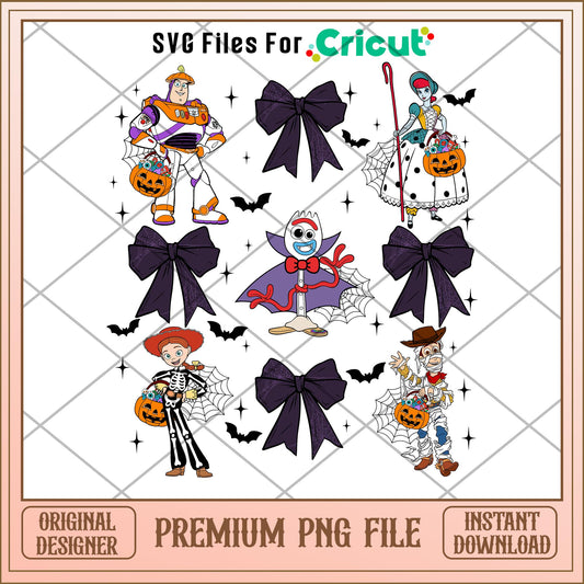 Toy story bow halloween png, toy story png, halloween png
