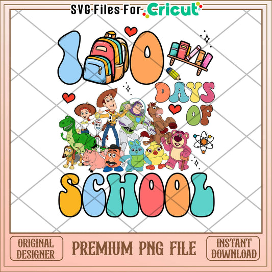 Toy story 100 days of school png, disney characters png