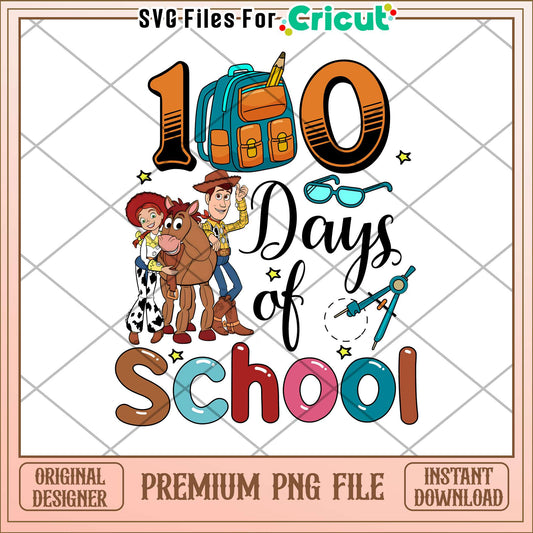 Toy story 100 days of school png, disney school day png