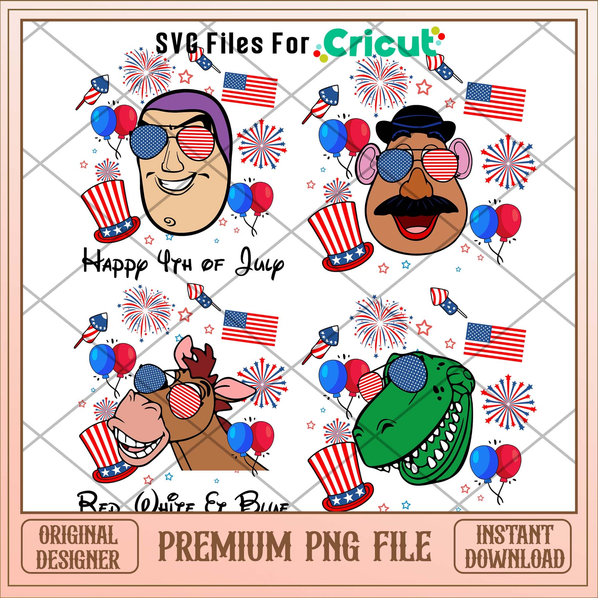 Disney Toy story 4th of july png bundle ver 2