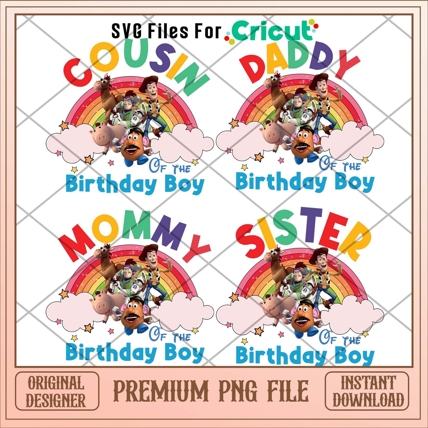 Toy story birthday family png bundle ver 2