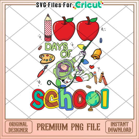 Toy story characters 100 days of school png, Buzz Lightyear png