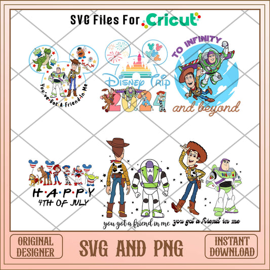 Toy story Disney characters svg bundle
