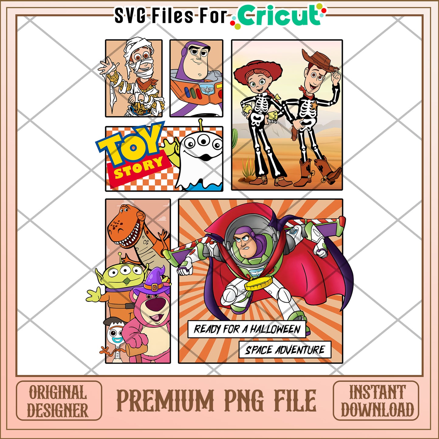 Toy story halloween png, halloween costumes png, spooky season png