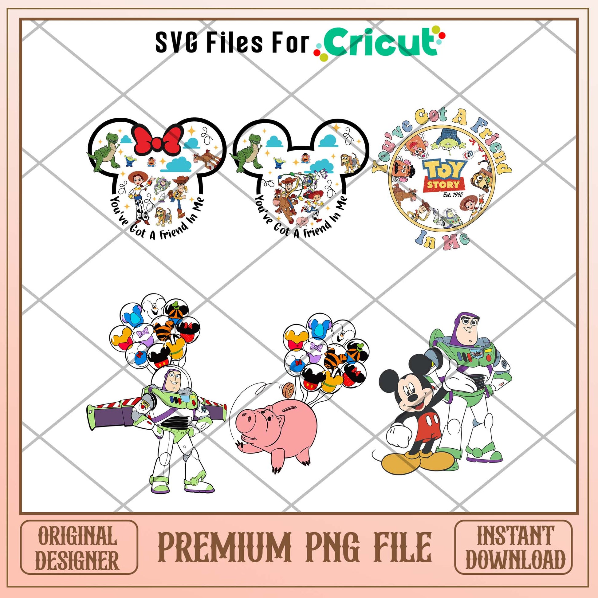 Toy story Disney characters png bundle