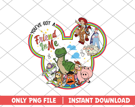 Toy story you've got a friend disney png