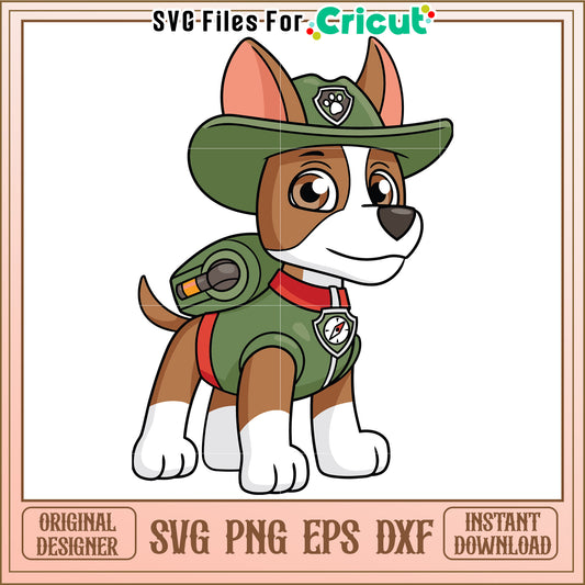 Tracker dog svg, paw patrol toys svg, cute dogs cartoon svg