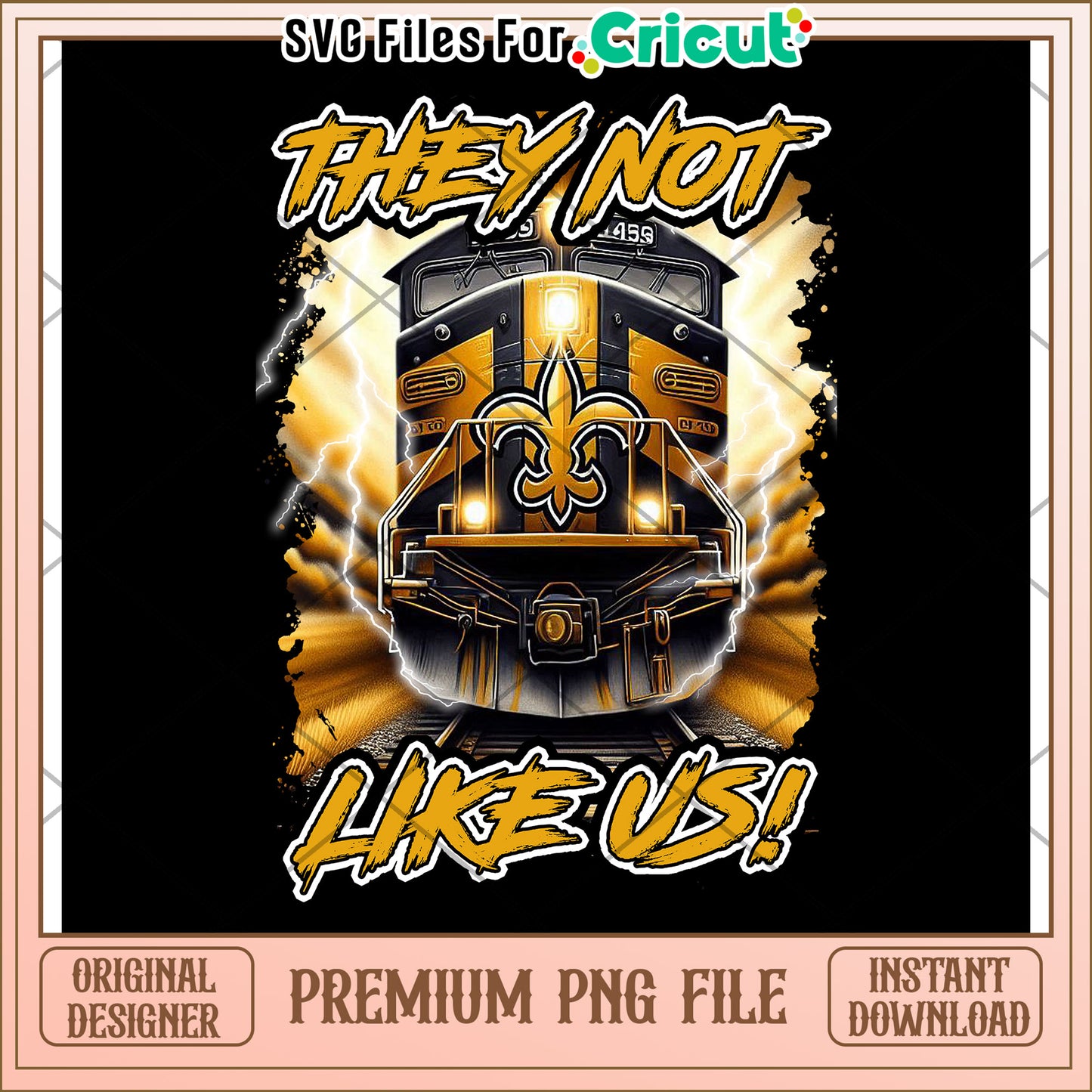 Train Themed Design for Cricut, Premium Downloadable PNG File