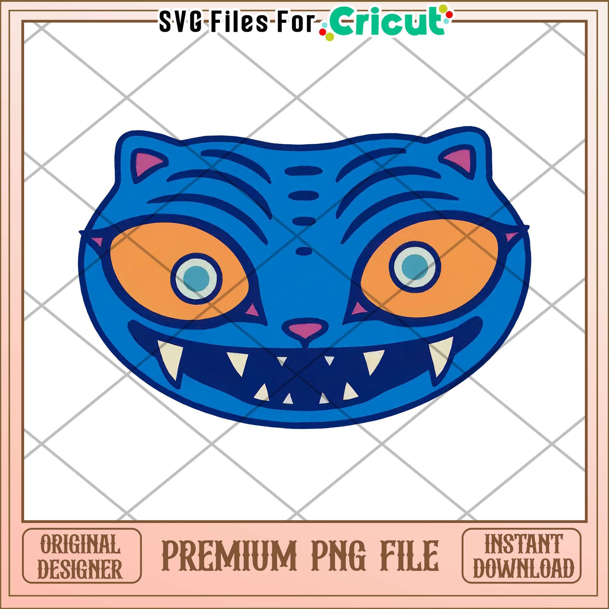 Tram cartoon character svg, derpy tiger illustration svg, zoey cute design svg