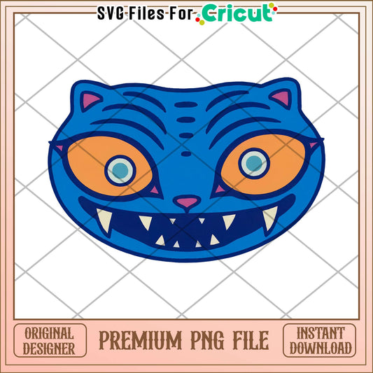 Tram cartoon character svg, derpy tiger illustration svg, zoey cute design svg