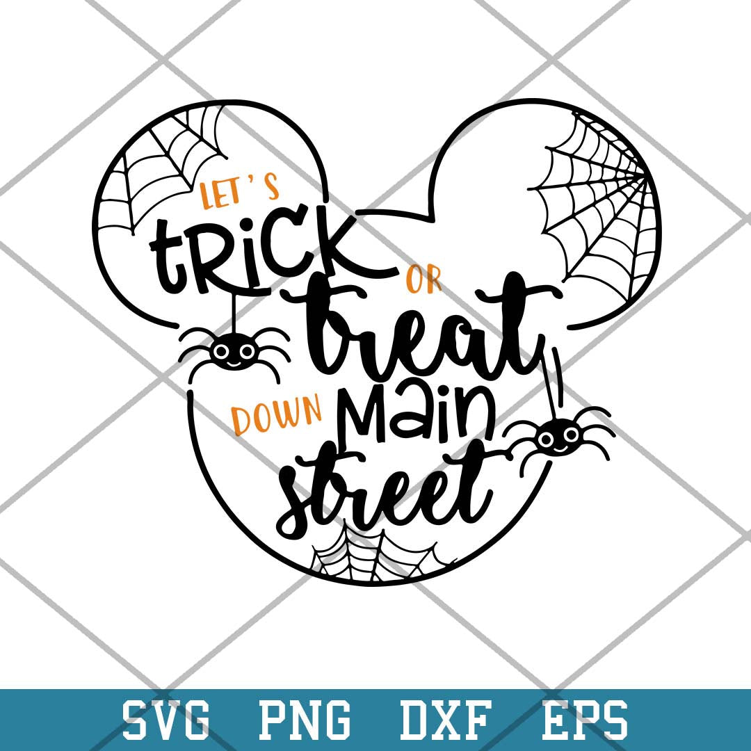 Trick Treat Main Street Svg, Disney Mickey Halloween Svg-Svgfilesforcricut