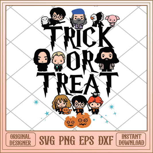 Trick or treat Harry potter svg, Halloween characters svg, digiotal download